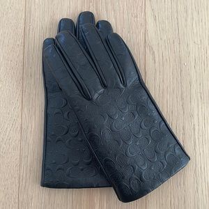 Coach leather gloves